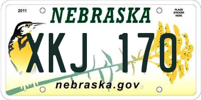 NE license plate XKJ170