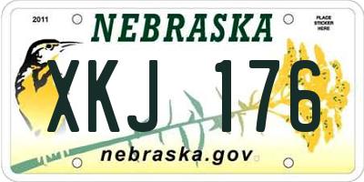 NE license plate XKJ176