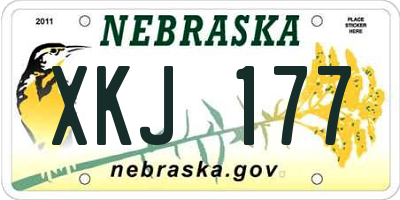 NE license plate XKJ177