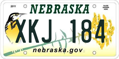 NE license plate XKJ184