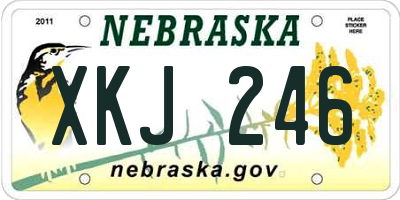 NE license plate XKJ246