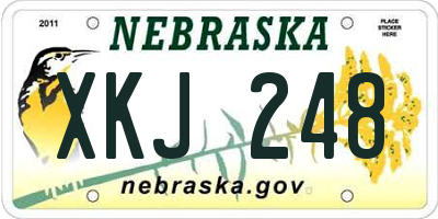 NE license plate XKJ248