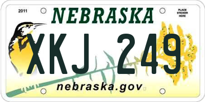 NE license plate XKJ249