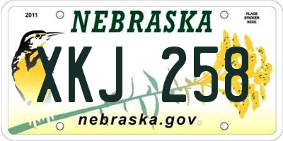 NE license plate XKJ258