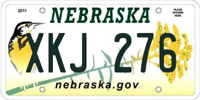NE license plate XKJ276