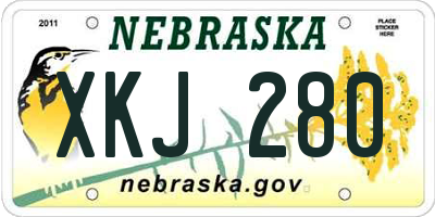 NE license plate XKJ280