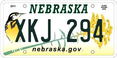 NE license plate XKJ294