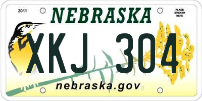NE license plate XKJ304