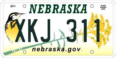 NE license plate XKJ311