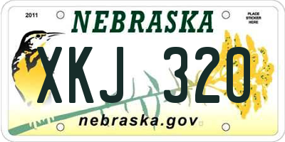 NE license plate XKJ320