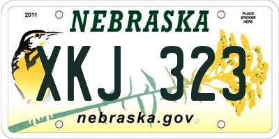 NE license plate XKJ323