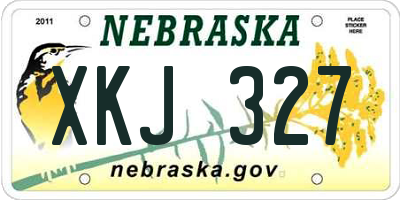 NE license plate XKJ327