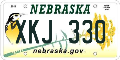 NE license plate XKJ330
