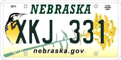 NE license plate XKJ331