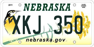 NE license plate XKJ350