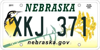 NE license plate XKJ371