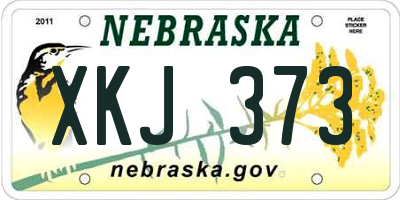 NE license plate XKJ373