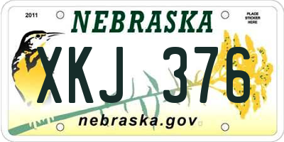 NE license plate XKJ376