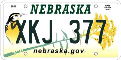 NE license plate XKJ377
