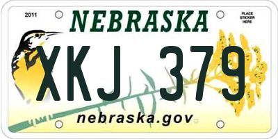 NE license plate XKJ379