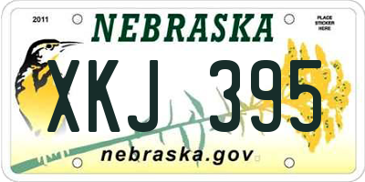 NE license plate XKJ395