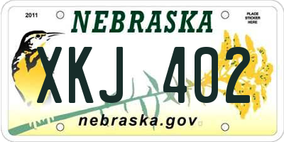 NE license plate XKJ402