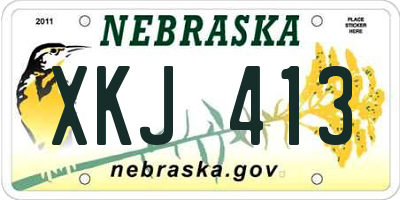 NE license plate XKJ413