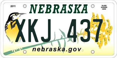 NE license plate XKJ437