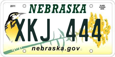 NE license plate XKJ444