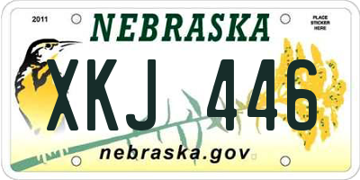 NE license plate XKJ446