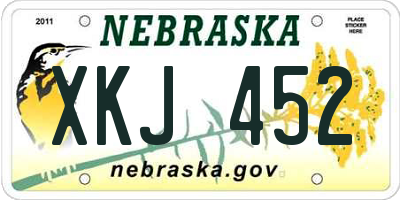 NE license plate XKJ452