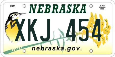 NE license plate XKJ454