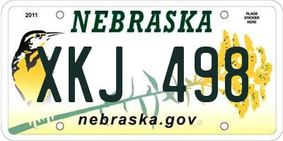 NE license plate XKJ498