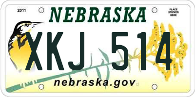 NE license plate XKJ514