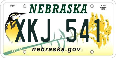NE license plate XKJ541