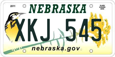 NE license plate XKJ545