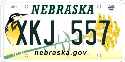 NE license plate XKJ557