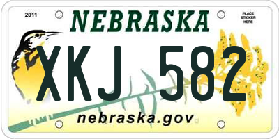 NE license plate XKJ582