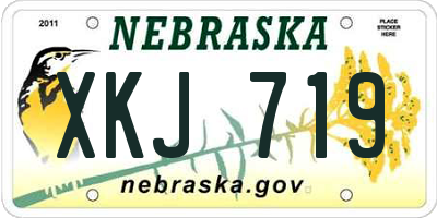NE license plate XKJ719