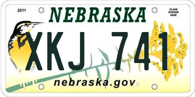 NE license plate XKJ741