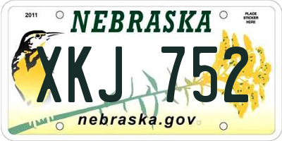 NE license plate XKJ752