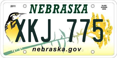 NE license plate XKJ775