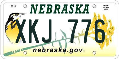 NE license plate XKJ776