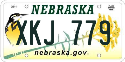 NE license plate XKJ779
