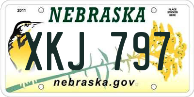 NE license plate XKJ797