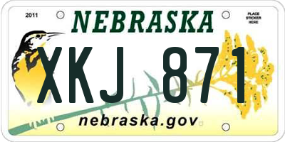 NE license plate XKJ871