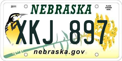 NE license plate XKJ897