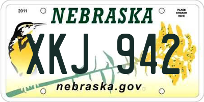NE license plate XKJ942