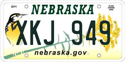 NE license plate XKJ949
