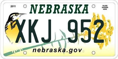 NE license plate XKJ952